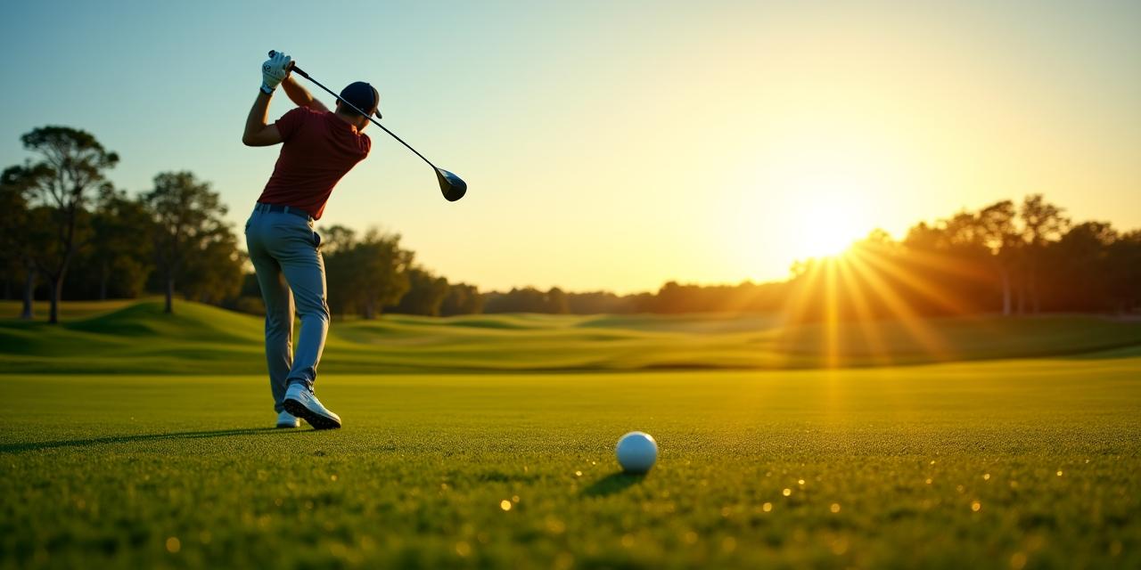 Professionelles Golf-Training auf der Driving Range