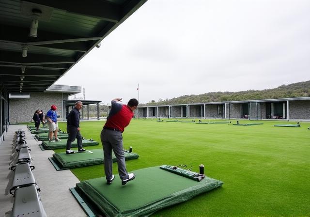 Moderne Driving Range mit Übungsbereichen